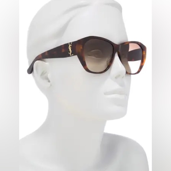 New 💯 Original SAINT LAURENT  SL M8/FN Sunglasses Tortoise Sunglasses - Picture 1 of 13